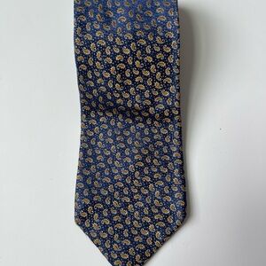 Club Room Blue and Gold Paisley Tie